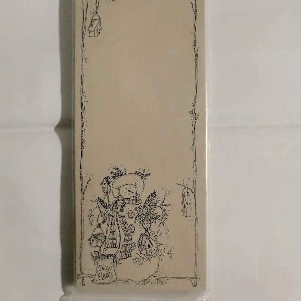 Vintage Snowman Magnetic Notepad - Picture 2 of 4